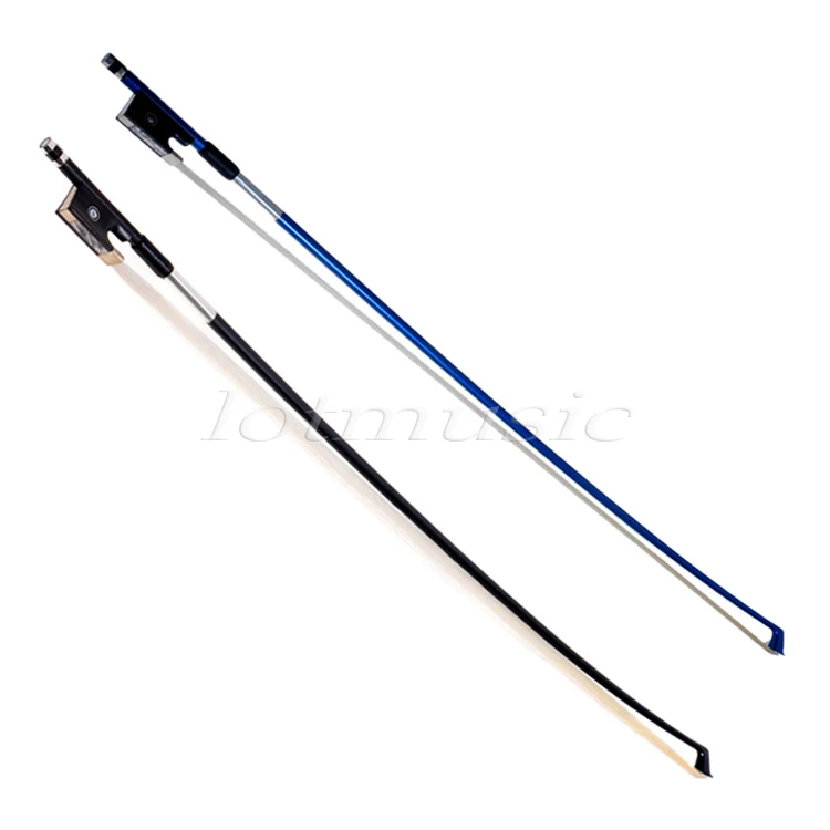 2 комплекта из углеродного волокна Скрипка Лук Потрясающие банты 1/2 Лук-синий и