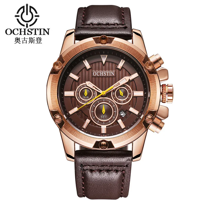 OCHSTIN брендовые многофункциональные 6 pin спортивные мужские часы крутые