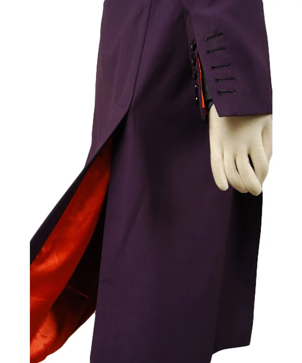 

Dark Knight Joker Wool Trench Coat Purple Cosplay Costume Adult Men Custom Made Halloween Carnival Cosplay Costumes