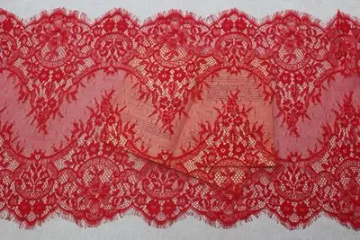 red Белые ресницы кружевной отделкой ручной DIY платье юбка свадебная вуаль ресниц ткань аксессуары - Цвет: red