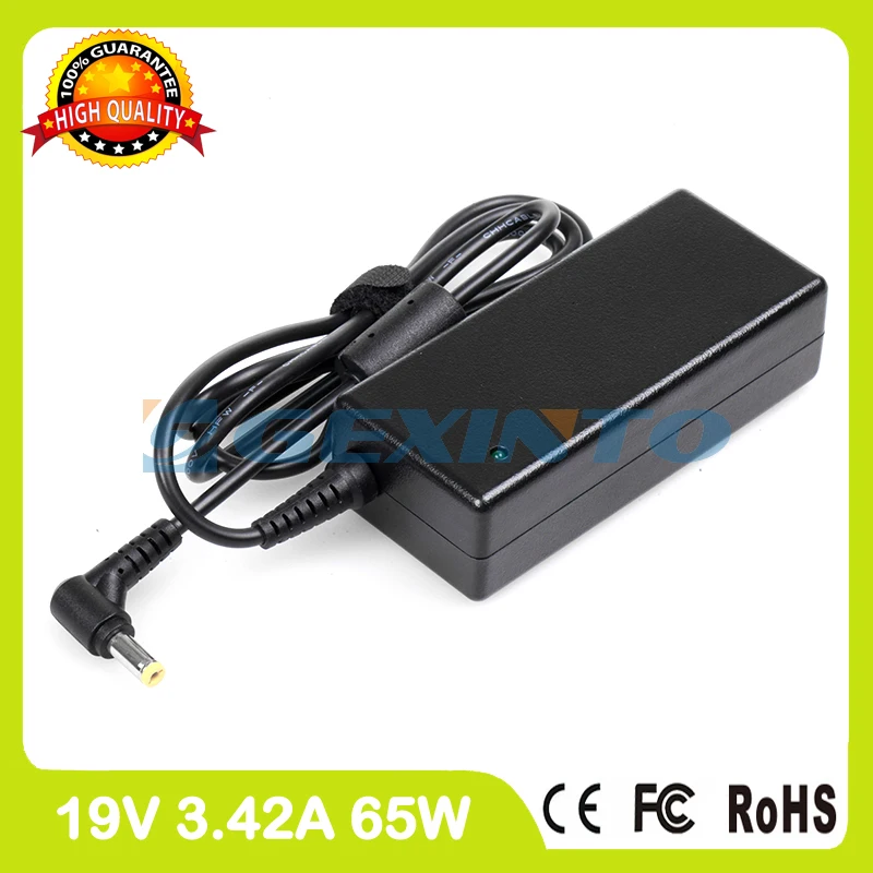 

19V 3.42A 65W зарядное устройство для ноутбука ac адаптер CPA09-A065N1 для Acer Ferrarieo 1000 1002 1003 1004 1005 1100 1200