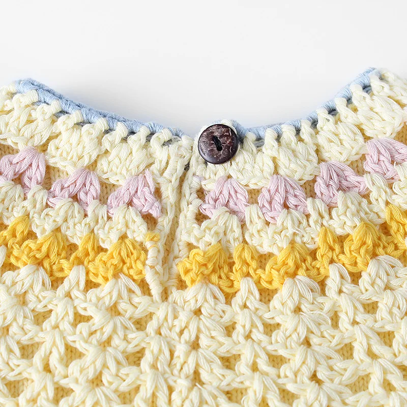 Детский свитер комбинезон из 100% хлопка вязаный для новорожденных костюм с