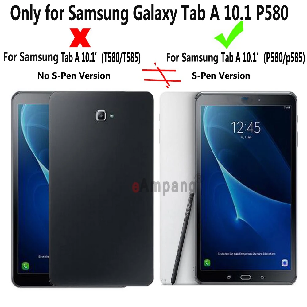 Чехол Smart Case для samsung Galaxy Tab 10 1 2016 S Pen P580 P585 Крышка Тонкий Флип Стенд кожаный чехол