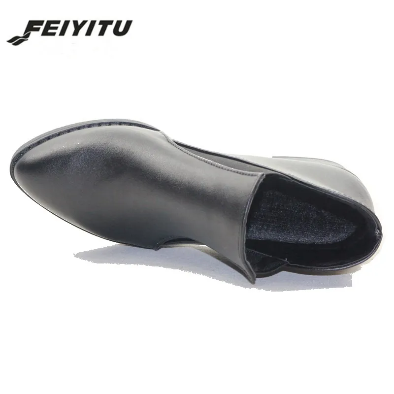 Feiyitu/женские ботильоны на высоком каблуке Женская обувь с острым носком