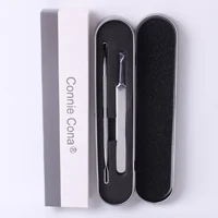 02 2Pcs pimple set Инструмент для удаления черных точек инструменты для ухода за кожей экстрактор угрей и комедонов из нержавеющей стали пинцет иглы для удаления прыщей пластиковый чехол - Цвет: 02 2Pcs pimple set