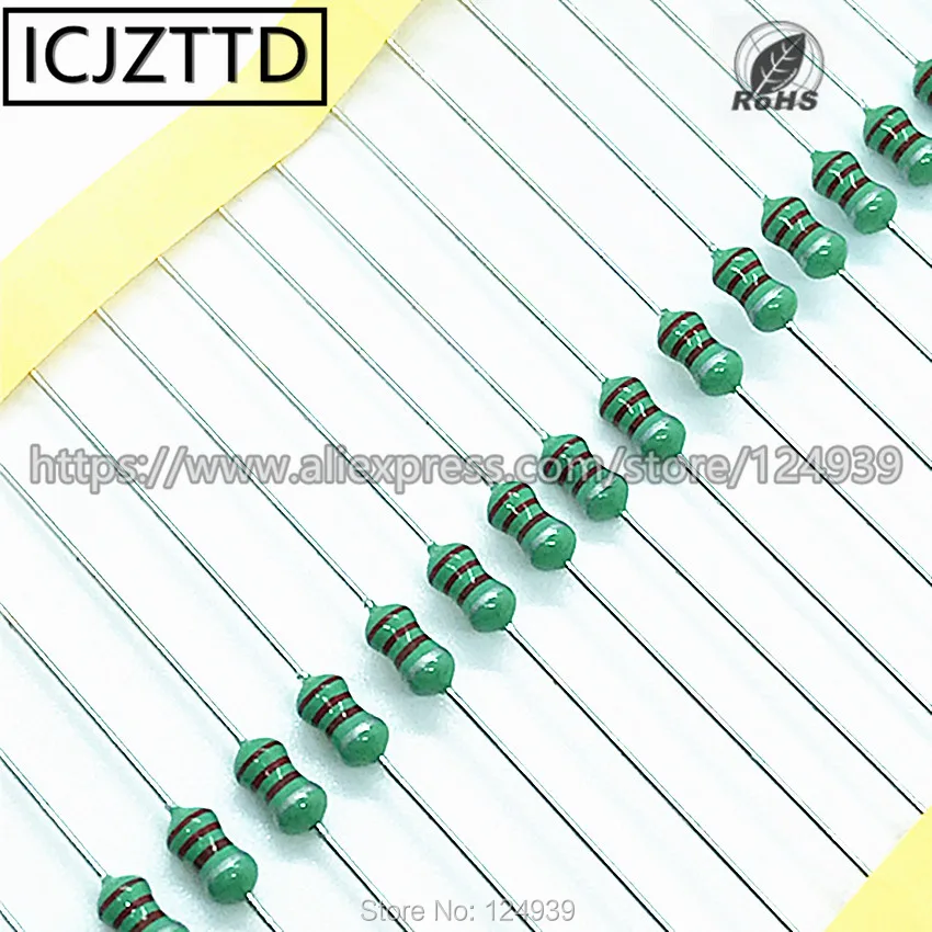 100PCS Inductors 0307 1/4W 0.25W 1.8UH 1R8 1.8R 2.2UH 2R2 2.2R 2.7UH 2R7 Color Ring Inductance Circle Power Inductor