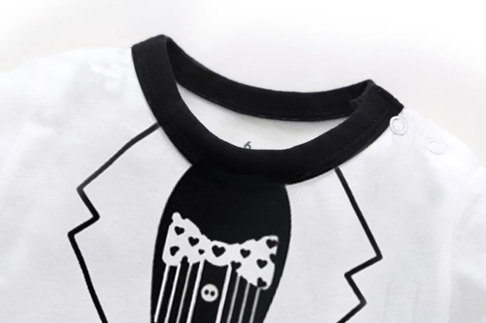 Комплект летней одежды для маленьких мальчиков хлопковая одежда с принтом и