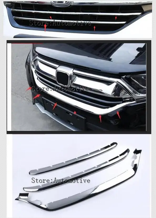 Внешняя передняя решетка радиатора U образные молдинги для Honda CR V CRV 2017 2018|for honda