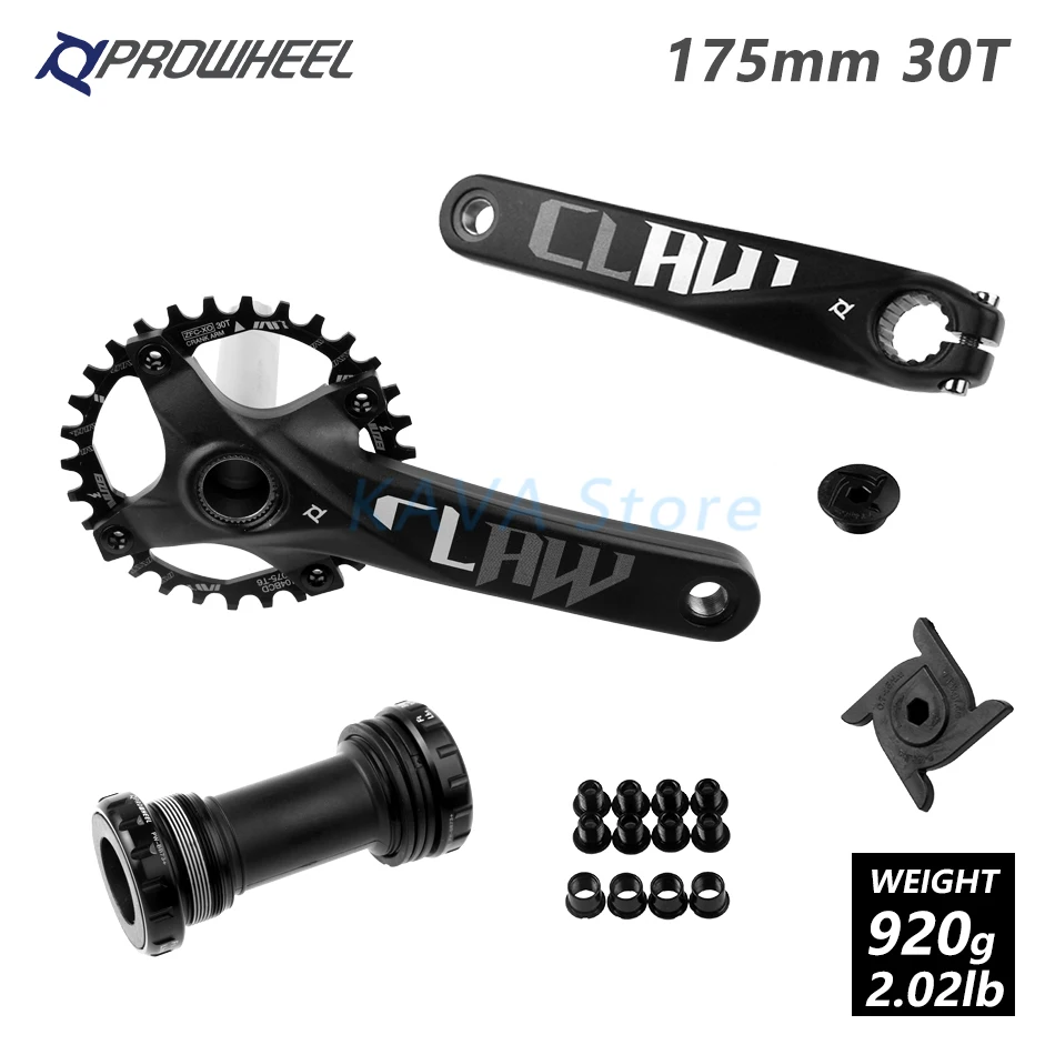 Горный велосипед MTB велосипедные рукоятки передняя Звездочка 104BCD звездочки 170/175 мм Звездочка Круглый 30/32/34/36/38T каретка BB кривошипно комплект - Цвет: 175 Black 30T and BB
