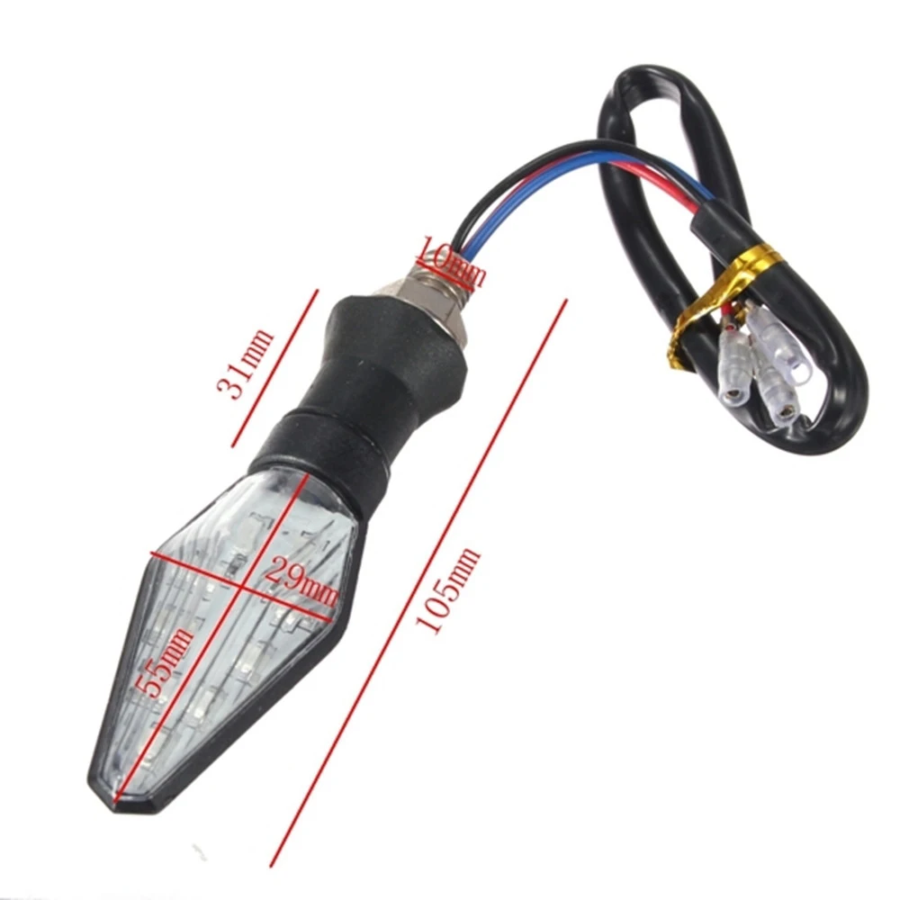 1 пара универсальные Светодиодные поворотники для мотоцикла 12 В|Сигнальная