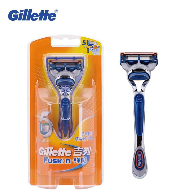 

Safety shaving razors Genuine Gillette Fusion shavers for Men Brand Straight Razors 1 holder with 1 blade