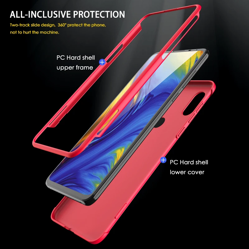 Чехол-накладка GKK для Xiaomi Mi Mix 3 тонкий матовый противоударный с полной защитой 360