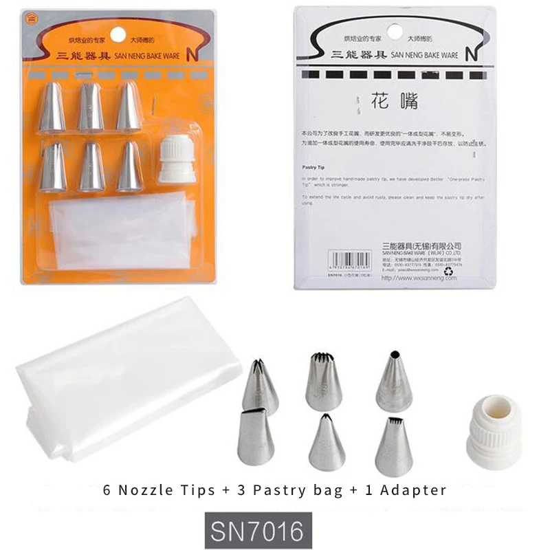 10 шт./компл. Обледенение Трубопроводы Крем кондитерский мешок с 6 шт.