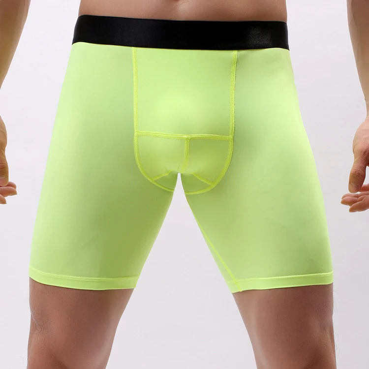 light green Марлевые шорты Боксеры длинные Ethika трусы-боксеры из Ice Silk Homme сексуальное Calecon Ethika Мужское нижнее белье боксеры для мужчин нижнее белье шорты для мужчин - Цвет: light green