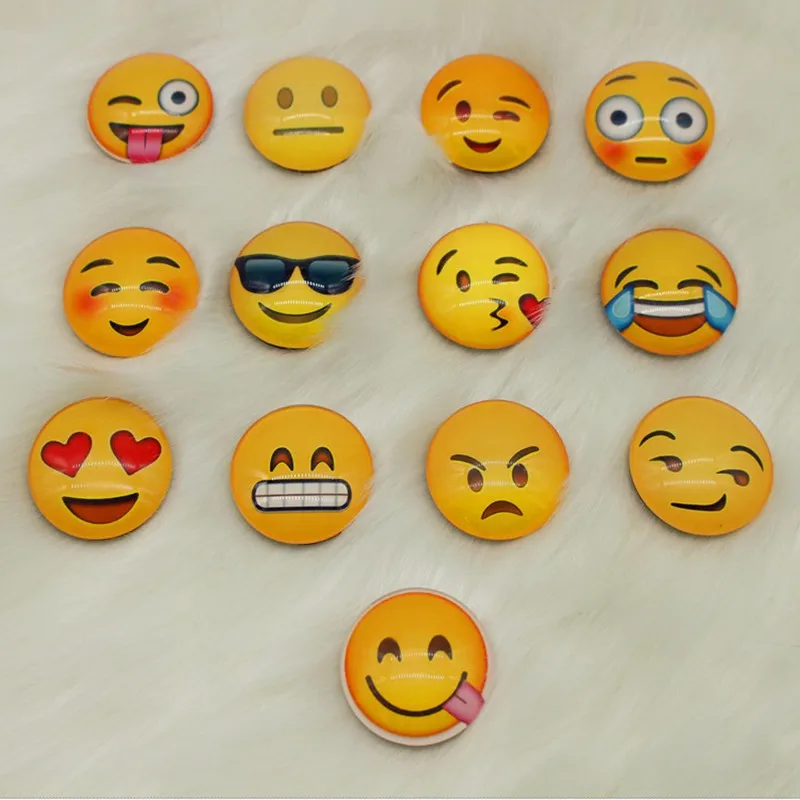 Горячие продажи 7 шт./упак. смешанные милые узоры эмодзи стеклянный для