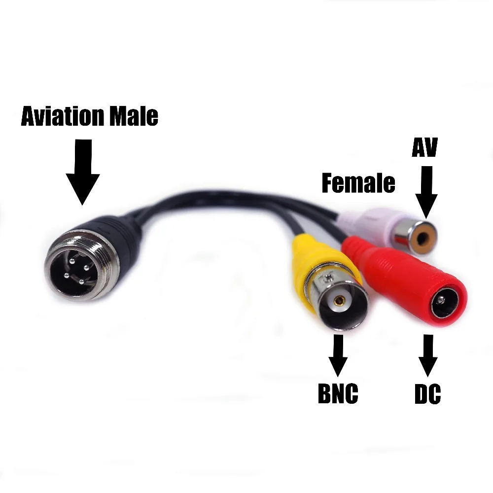 Бесплатная доставка 4PIN кабель Conector 20 см авиационный для BNC RCA мощность аудио видео