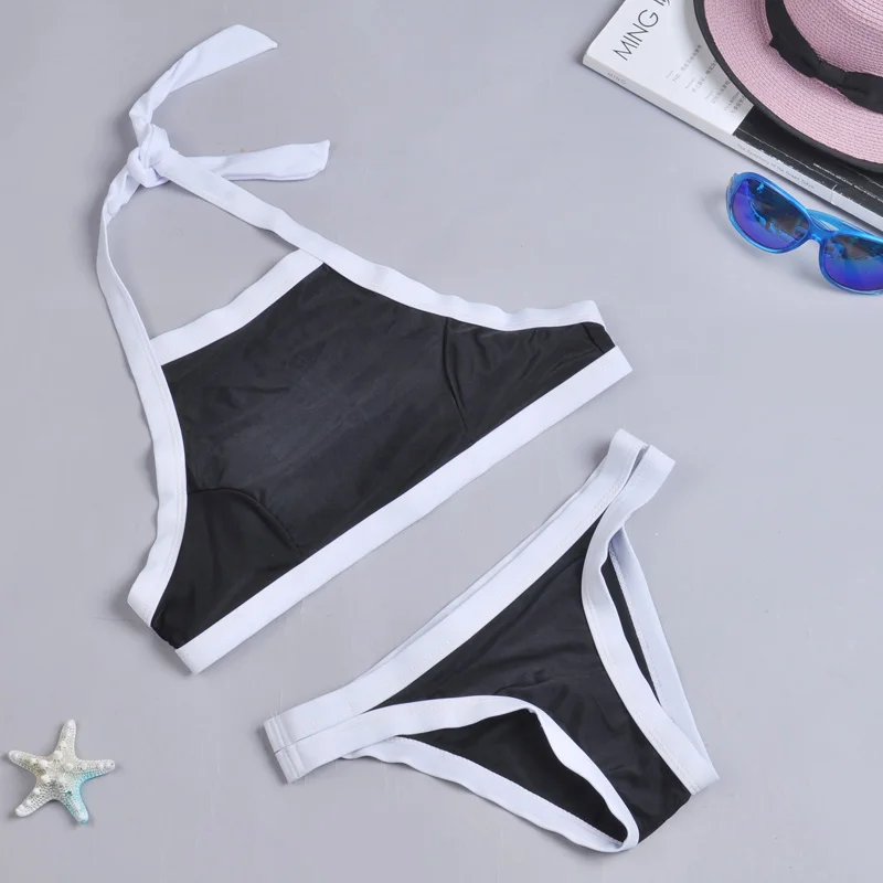 2017 роскошный купальник новый Сексапильный с лямкой на шее большого размера для