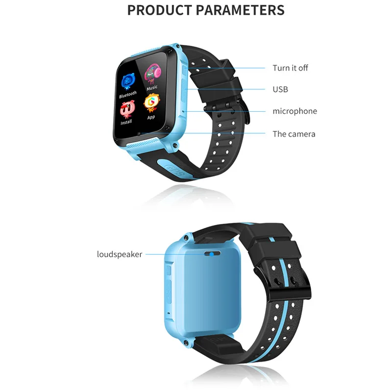 Детские Смарт-часы с GPS водонепроницаемые наручные часы функцией отслеживания