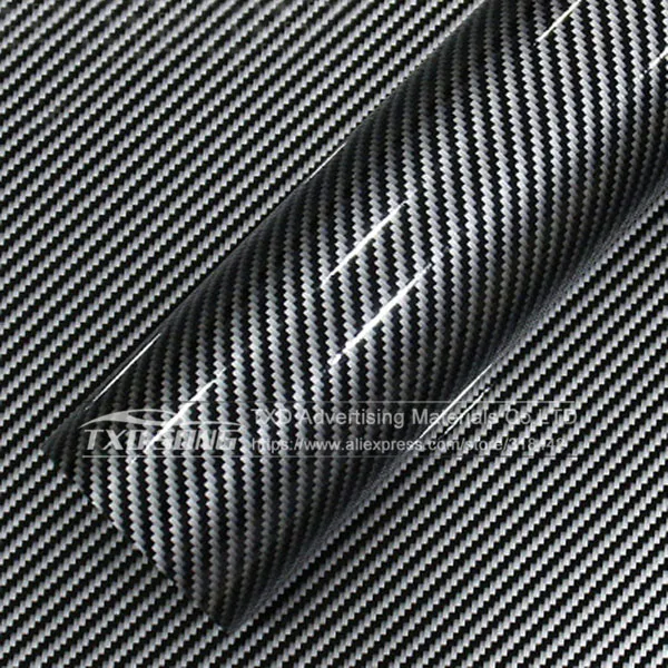 2D black grey twill Черная глянцевая виниловая пленка самоклеющаяся 2D 3D 5D углеродистая черная наклейка для стайлинга автомобилей мембранная наклейка пленка - Название цвета: 2D black grey twill