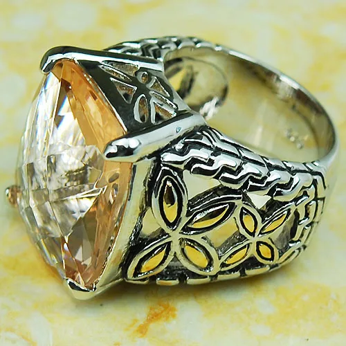 Женское кольцо Morganite 925 пробы серебряное F819 Размер 6 7 8 9 10|ring nose|ring nailring bag |