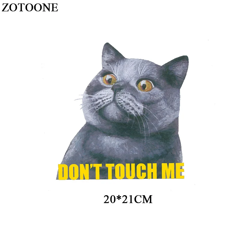 

Parches Funny Cat Patch Iron-on Transfers For Clothes Applique Sticker Heat Transfer Vinyl For T-shirts Thermal Transfer Paper