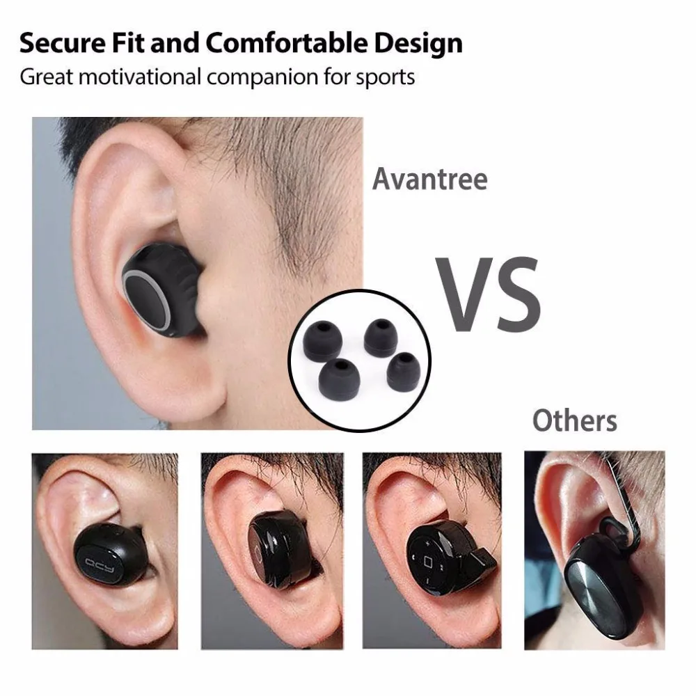 Bluetooth 5.0 True Wireless headphones Sweatproof Sport headset Hands-Free Call Deep Bass Stereo Sound in-Ear Earphones | Электроника