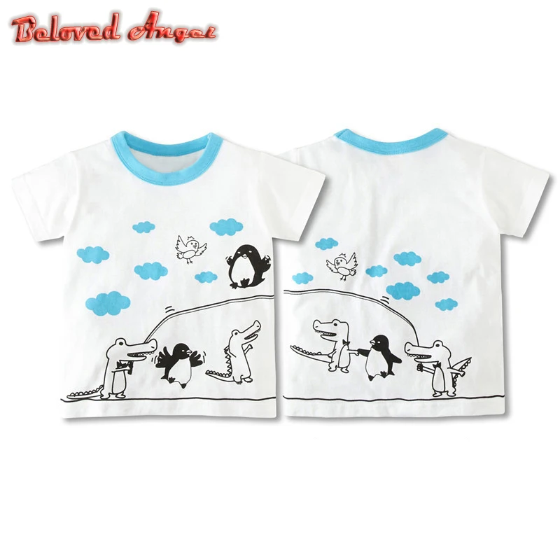 Новинка 2019 летние футболки для мальчиков и девочек футболка с коротким рукавом