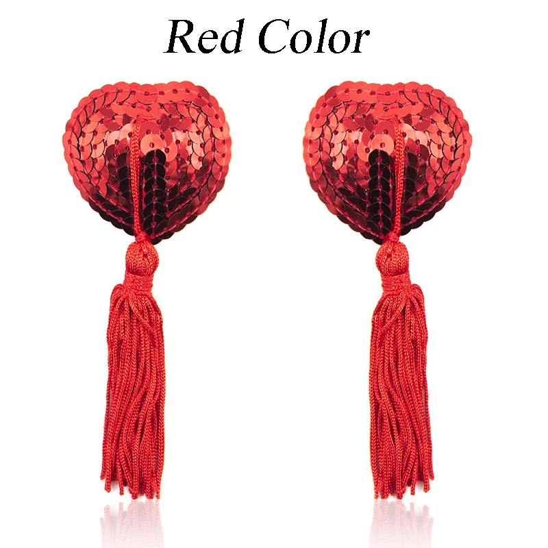 Зажимы для сосков с кисточками в форме сердца блестки бюстгальтер груди