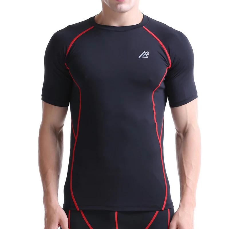Новейшая модель Черные футболки для женщин сжатия Slim Fit фитнес одежда лучшее