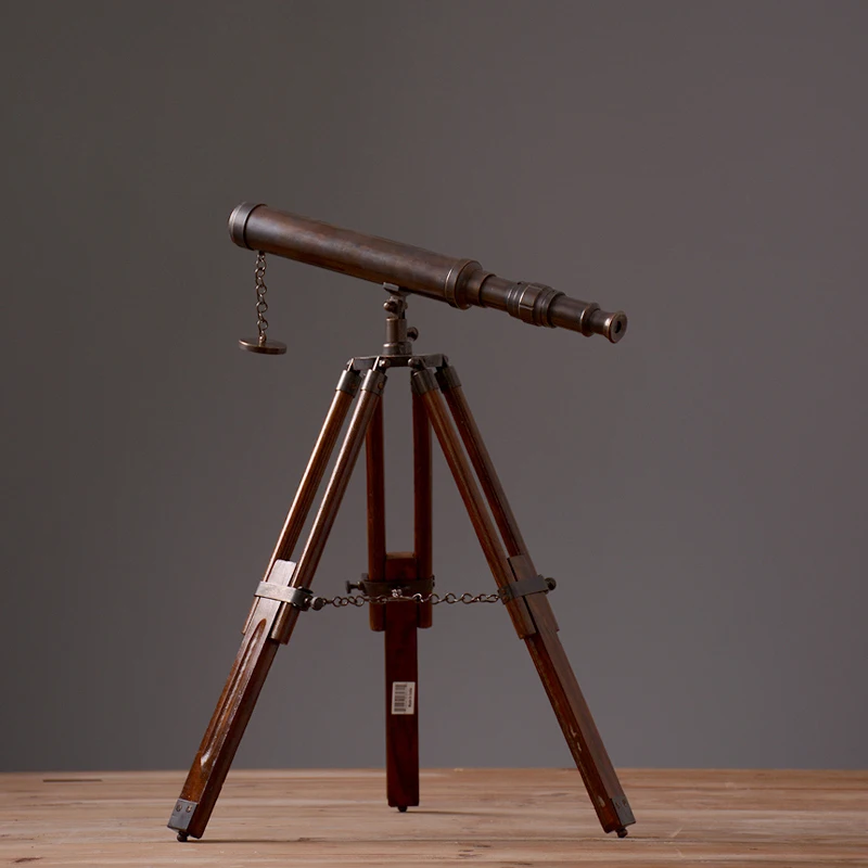Скандинавское Ретро украшение для дома винтажная латунная модель с телескопом в