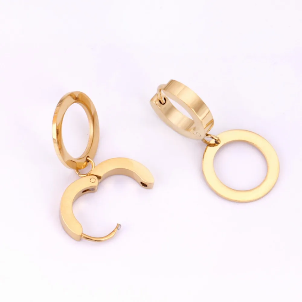 Роскошные круглые серьги кольца класса ci из нержавеющей стали модные ювелирные