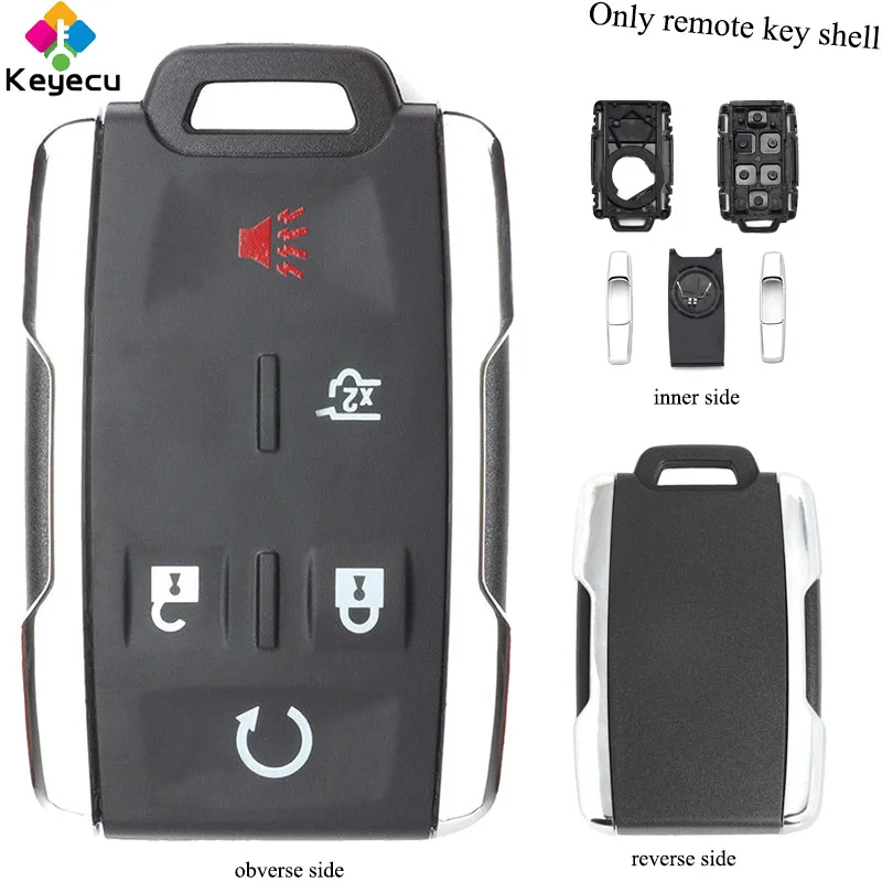 KEYECU Smart Remote Key Shell чехол с 3/4/5/6 кнопкой FOB Для Chevrolet Escalade ESV Silverado Sierra Suburban Tahoe 2015|Ключ