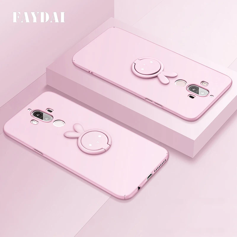 FAYDAI Cute Case For Huawei Mate 9 Fashion Hard Plastic Cases Ultra Thin Matte Silicone Cover Pro Coque |