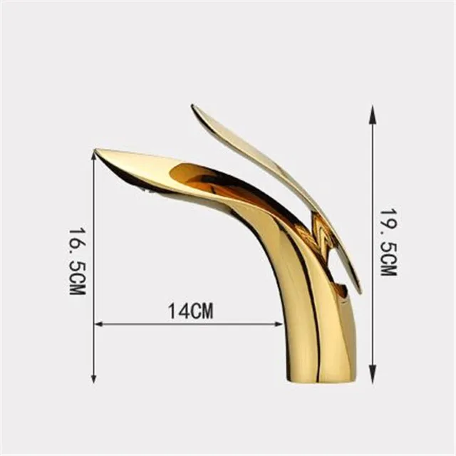 

Bathroom Basin Faucet Total Brass Lavatory Sink Mixer Tap Hot & Cold Toilet Basin Faucet Bathroom Crane Leaf-Shape Tap Torneira