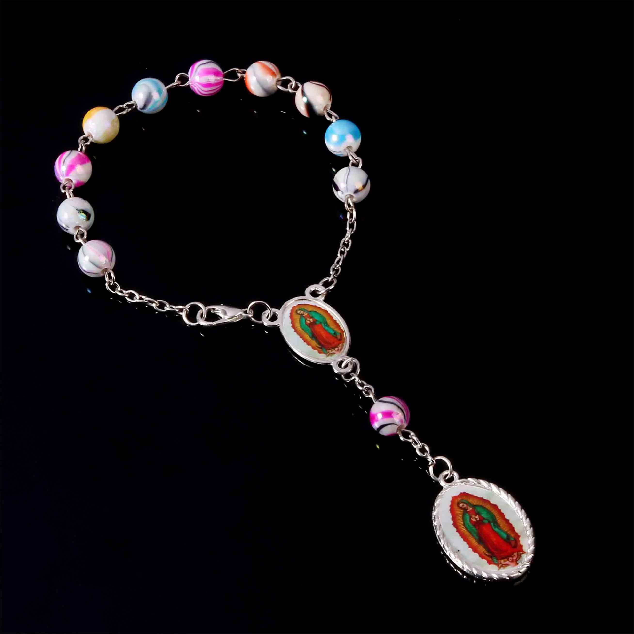 48 шт. католические мягкие керамические бусины браслет из Розария с крестом