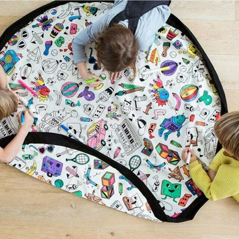 

Baby DIY Graffiti Toy Storage blanket new baby Develop intelligence Blanket Game Playing Carpet Child Painting toy Birthday Gift
