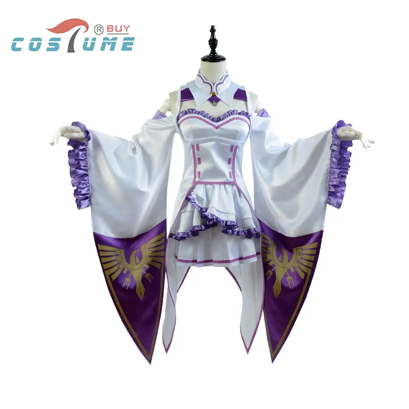 Re:Zero Life в другом мире от Zero женский костюм для косплея Эмилия пальто + воротник