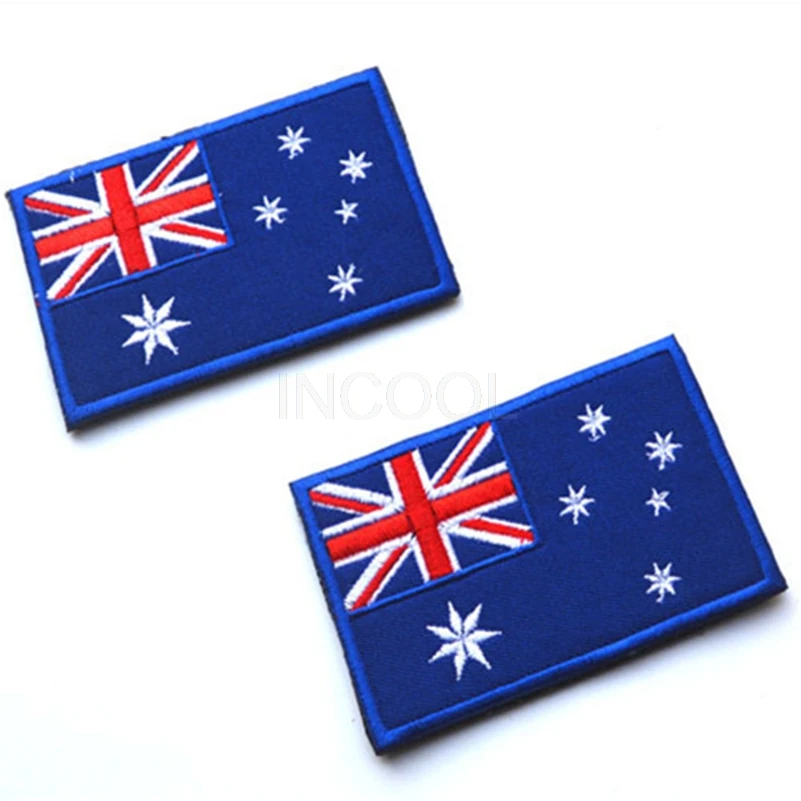 Embroidered/PVC Patch Australia Flag Rubber Tactical Emblem Badges Embroidery Patches For Jackets Jean Backpack Cap | Дом и сад