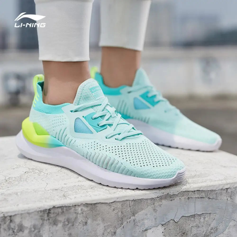Li-Ning/Женская обувь для активного отдыха; дышащая спортивная обувь с подкладкой из моно-пряжи; кроссовки; SAMJ19