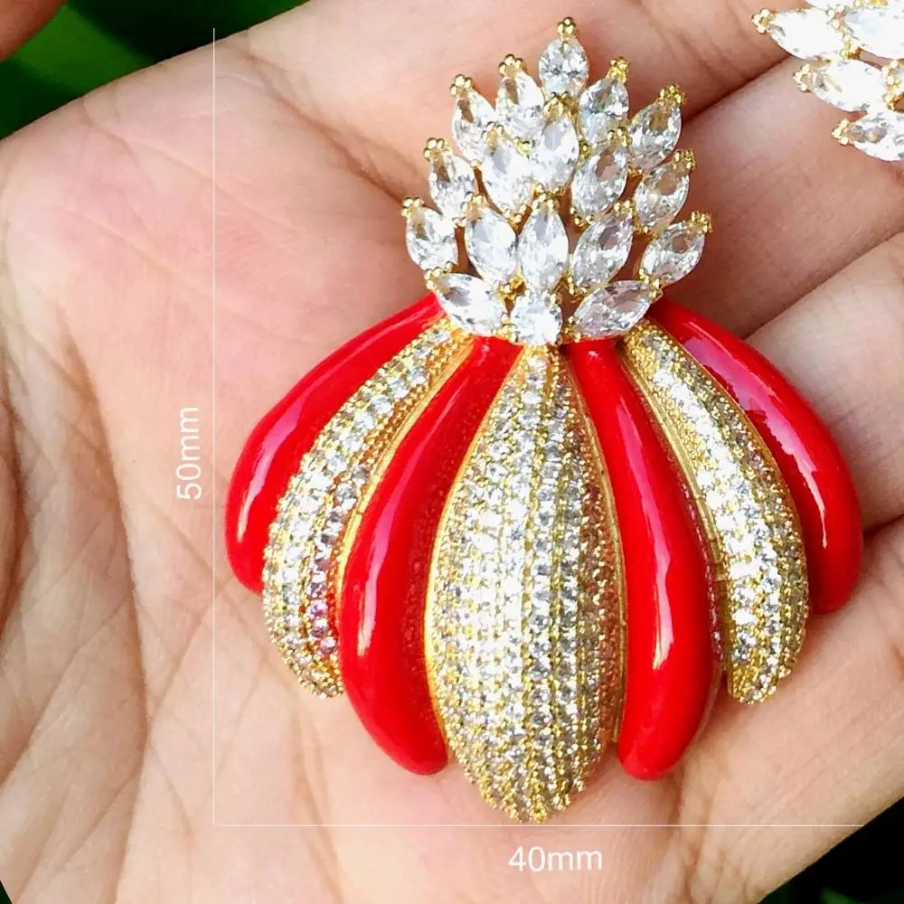 Роскошные брендовые серьги ModemAngel с цветочным дизайном для помолвки кубическим