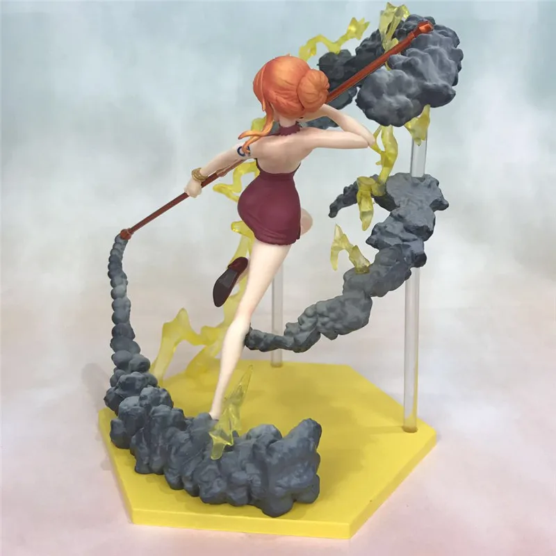 

16cm Anime One Piece Figures Nami BLACK BALL Clima-Tact Combat version PVC action figure collection model toys for gift