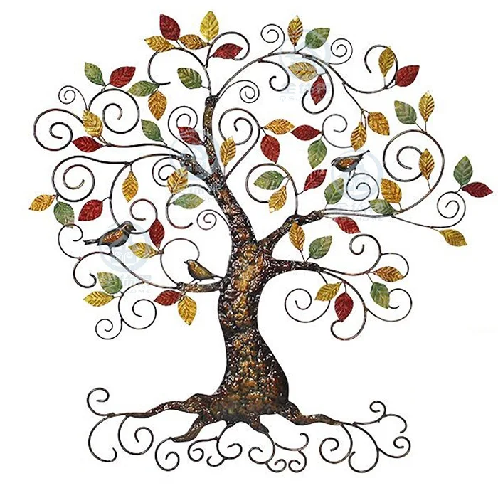 Rich Tree 63x61cm Металл богатое дерево расписанные вручную Железные Стены Декор жизни Дерево стены Искусство Скульптура - Цвет: Rich Tree 63x61cm