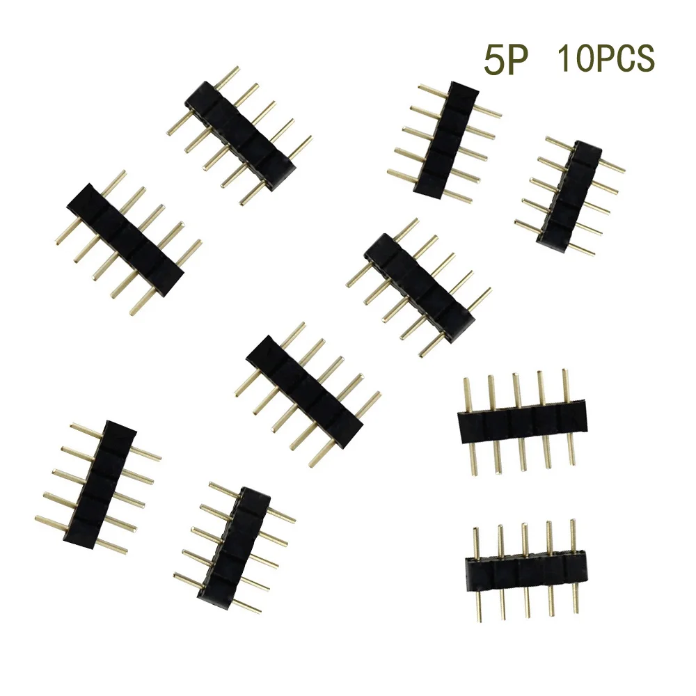10 шт/4 шт 4 Pin/5 Pin коннектор RGBW адаптер штырь мужской тип двойной для RGB 5050 3528
