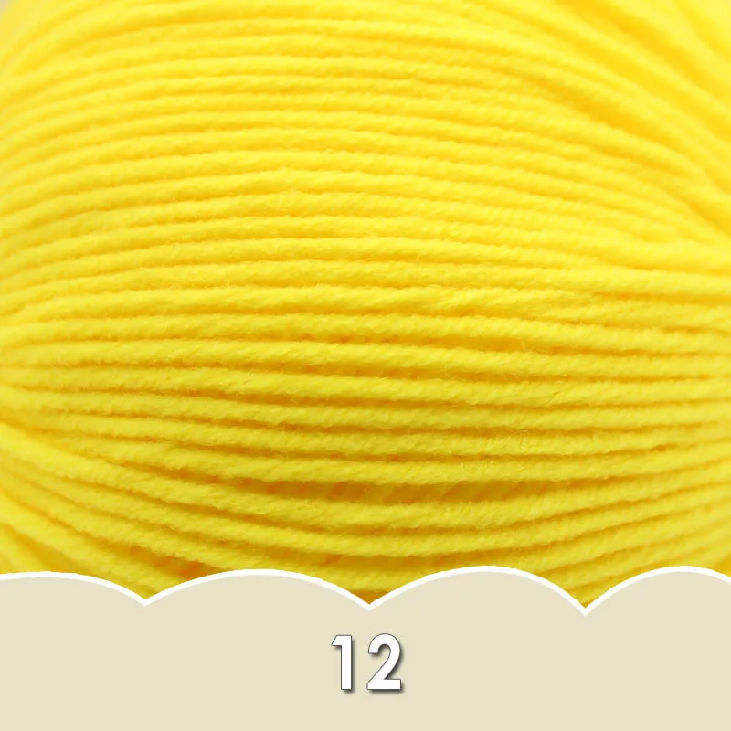 4ply мягкая молочная хлопковая Акриловая Пряжа Детские вязаные для ручного вязания детская пряжа для вязания одеяло вязание крючком кожа-дружественная пряжа DIY - Цвет: 12