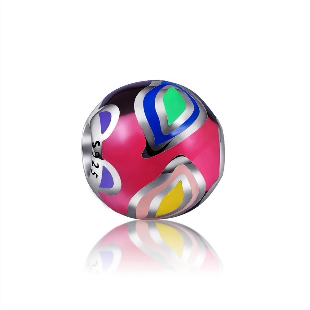 Fit Аутентичные Pandora Подвески Серебро 925 первоначально antiquepolishing эмаль Бусины браслет DIY Подвески и Браслеты Jewelry подарки