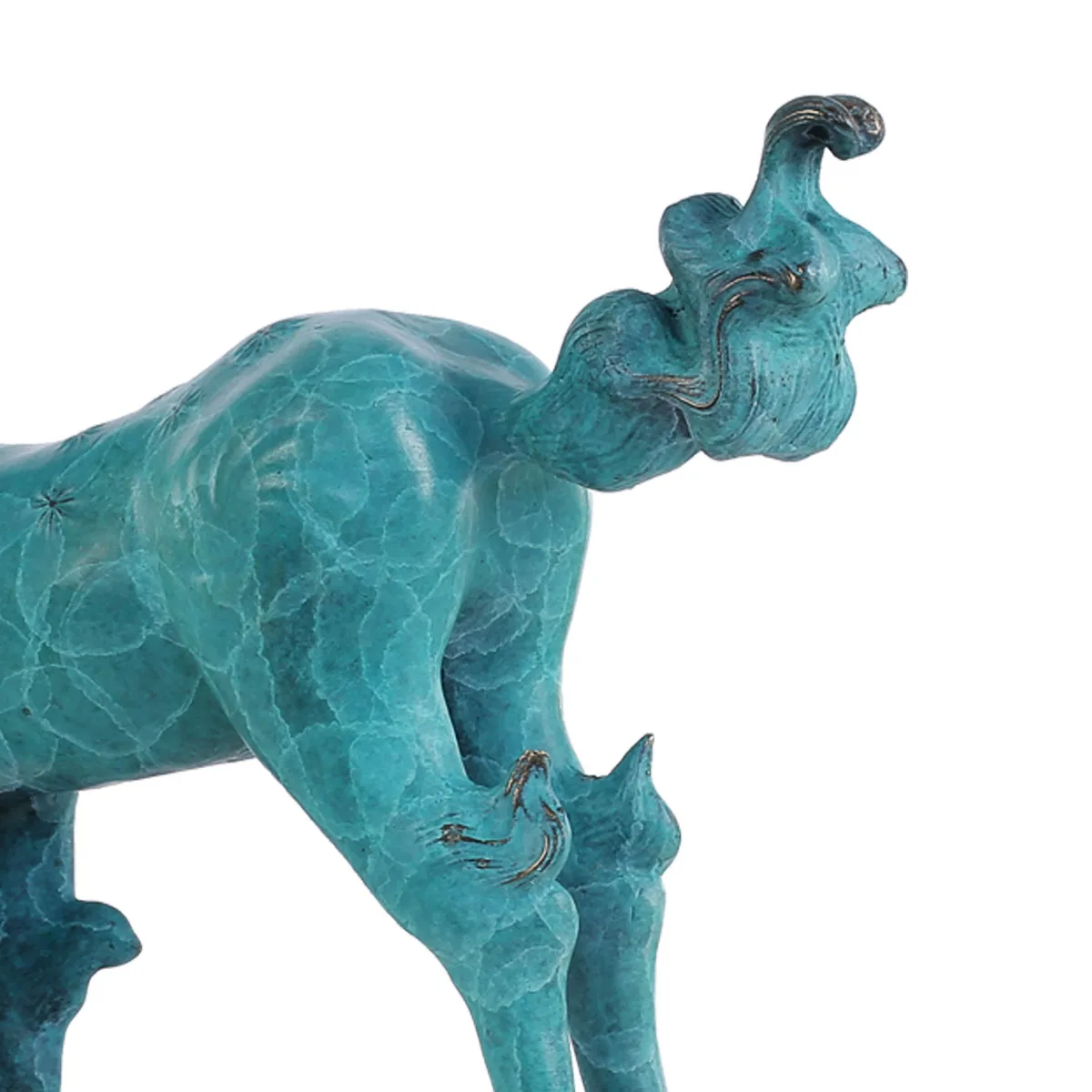 Tooarts Tomfeel Deer Sculpture Modern Style Home Decor Artificial Cute Animal Bronze Statue Decoration Accessories | Дом и сад