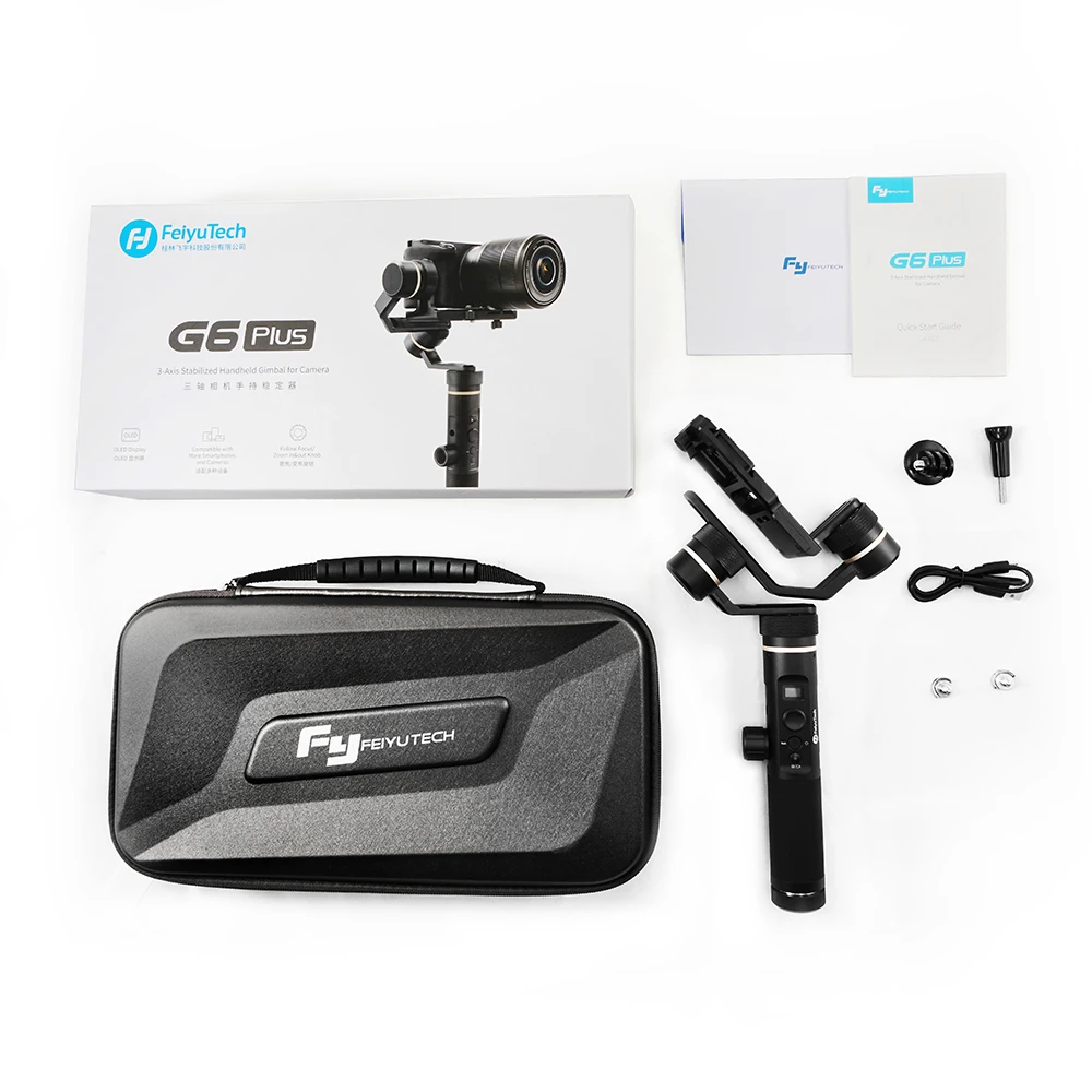 FY FEIYUTECH G6 плюс ручной шарнирный стабилизатор для камеры GoPro 3 Axis WI FI OLED с Bluetooth Экран