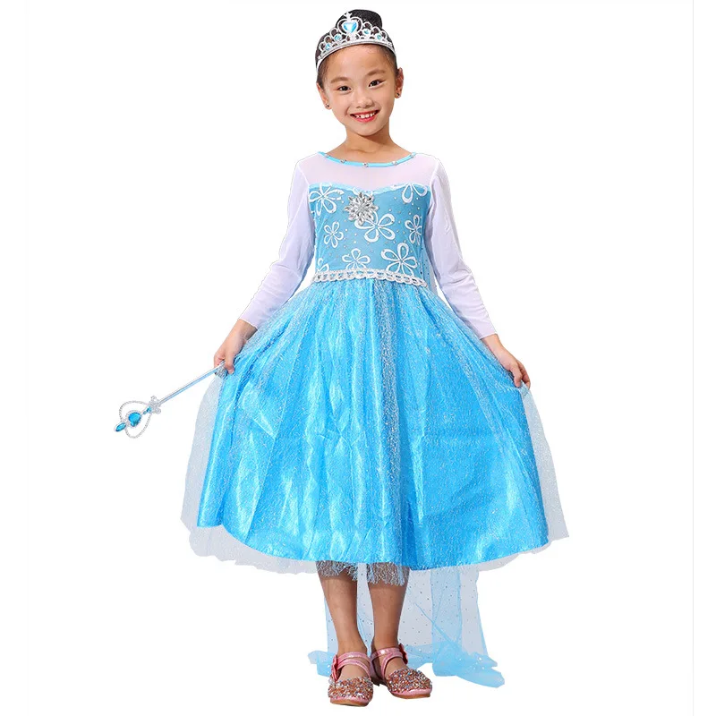Лидер продаж 2019 года Детский костюм на Хэллоуин платье принцессы длинное с юбкой