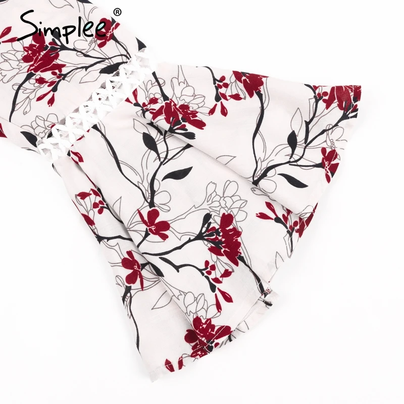 Милое богемное короткое платье с цветочным принтом и v образным вырезом женское