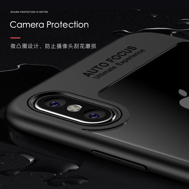 GU JIANG Luxury Nature HD Clear Transparent Phone Silicone Protector Case for iPhone X Ultra-thin TPU Cover Bag iPhoneX |